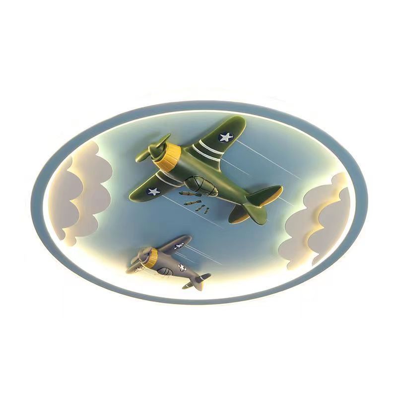 Cartoon Astronaut Airplane Rocket Starry Sky Ceiling Light For Kids Rooms photo 5