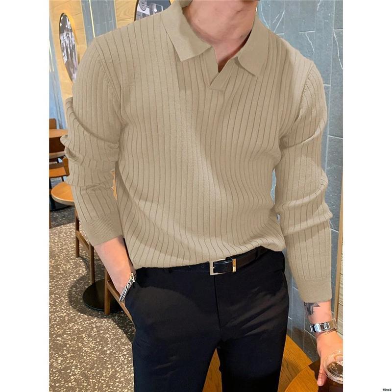 Fashionable Men's Solid-color Casual Knit photo 7