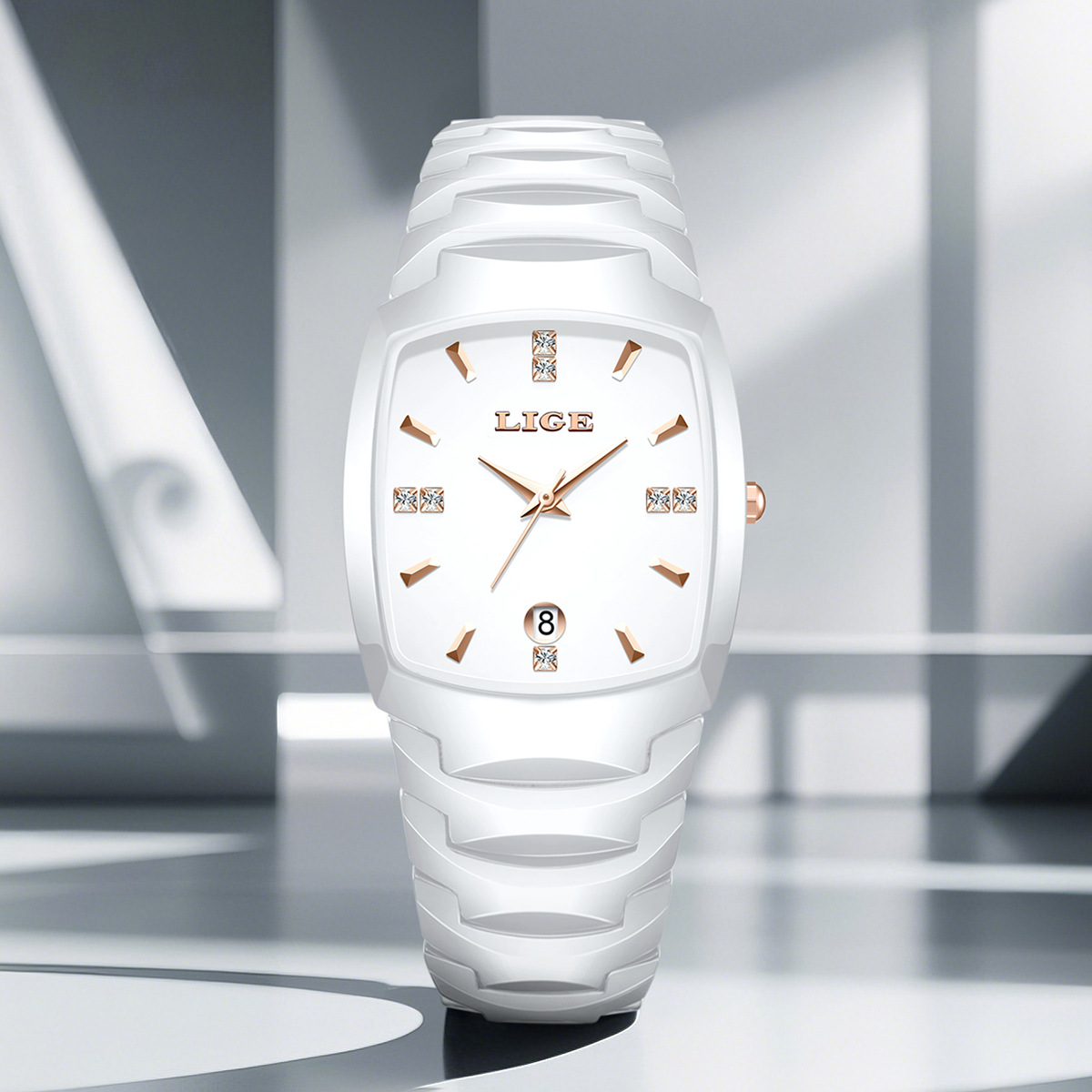 Square Calendar Waterproof Multi-function Sports Couple's Watch Quartz Watch photo 7