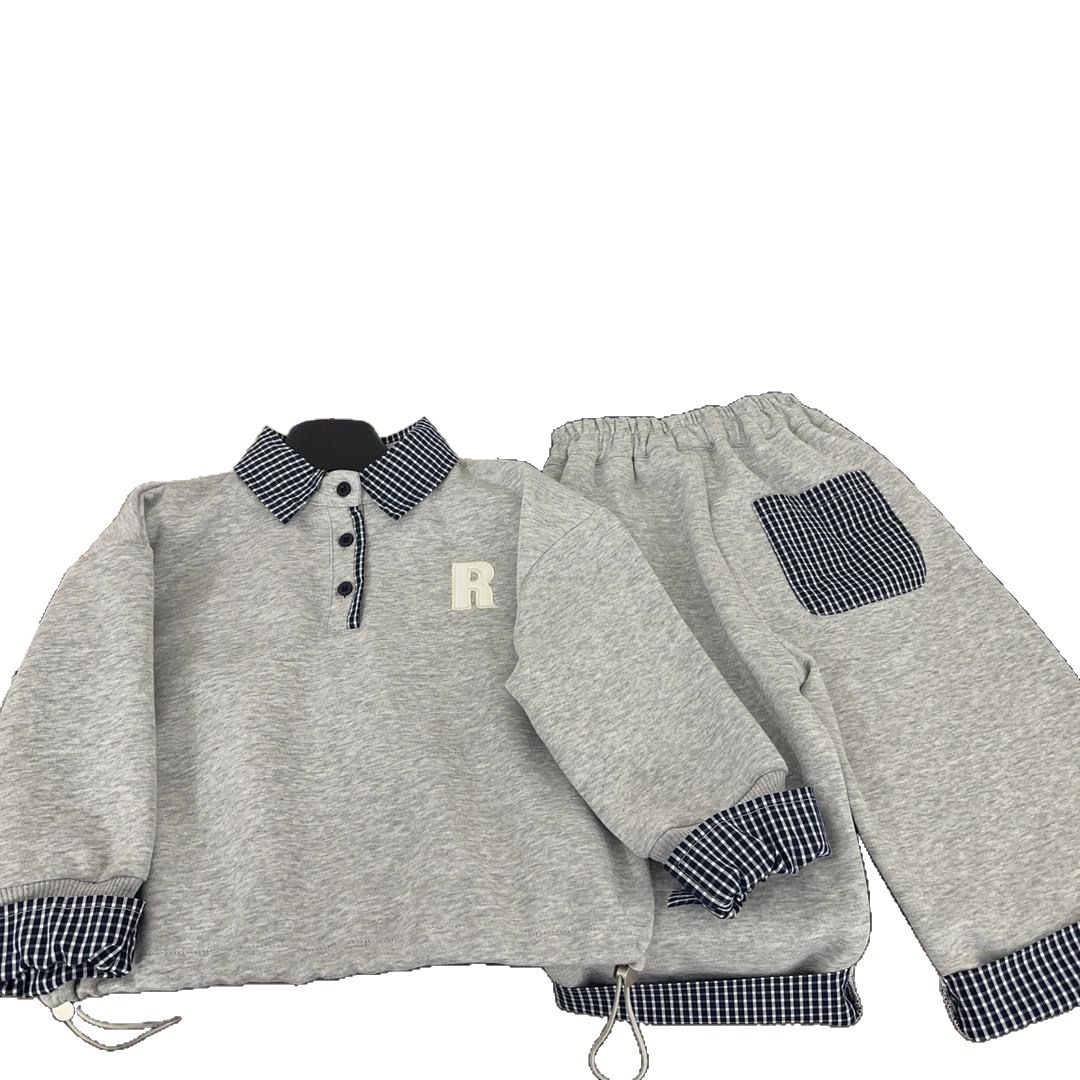 Korean-style Solid-color Casual Loose-fitting Top And Pants Set photo 3