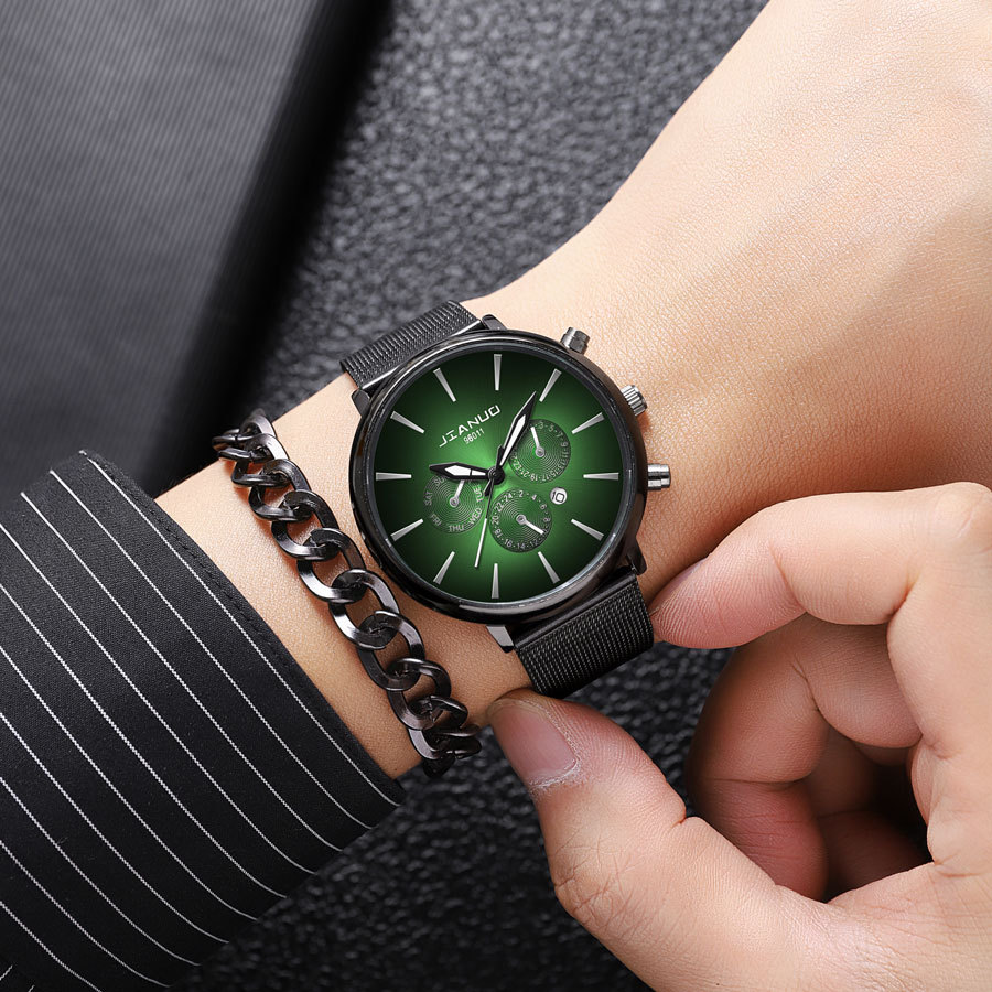 Mens Mesh-band Watch Fashionable Quartz Timepiece With Calendar Suitable For Business And Casual Occasions photo 5