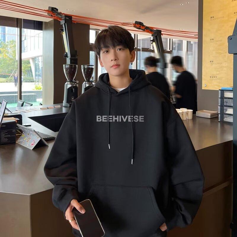 Solid-color Hooded Sweatshirt For Men Fallwinter Style photo 6
