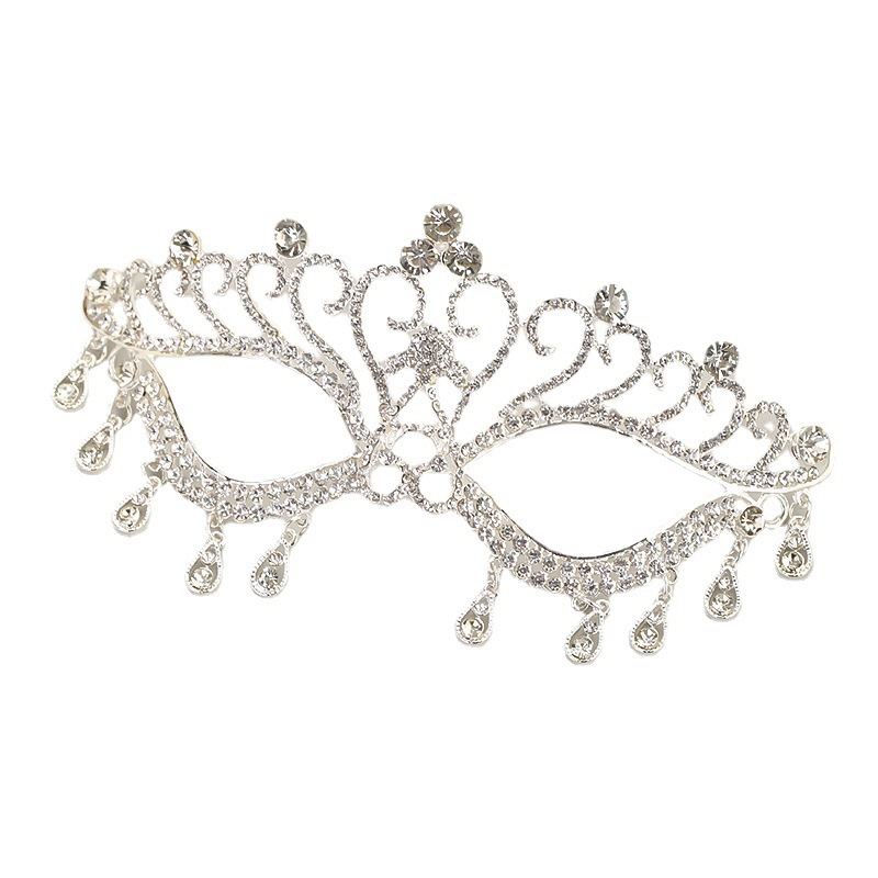 Western-style Masquerade Mask Headdress Party Rhinestone Tassel Veil photo 7
