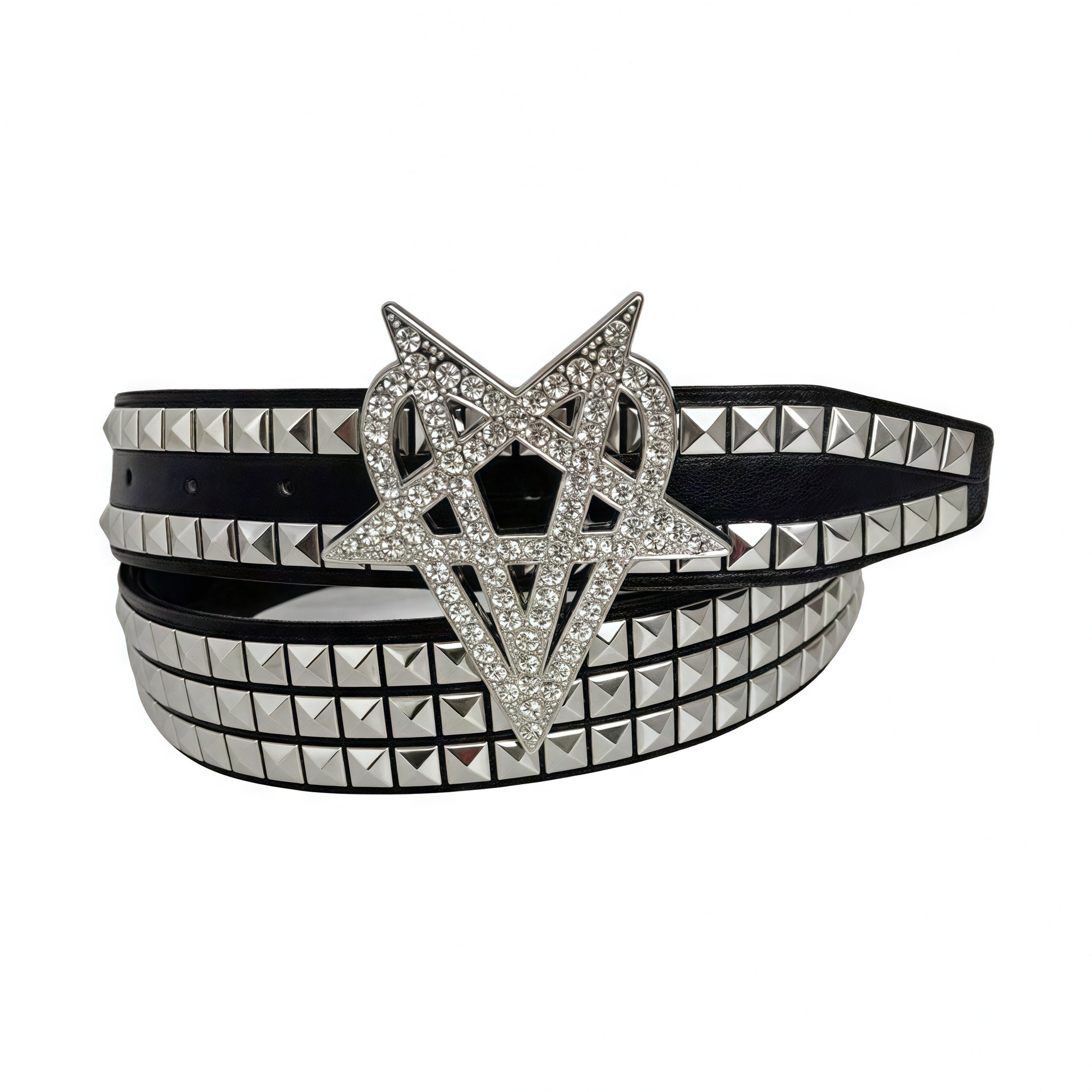 Rivet Punk Wide Belt Fashionable And Versatile Vintage Style photo 3