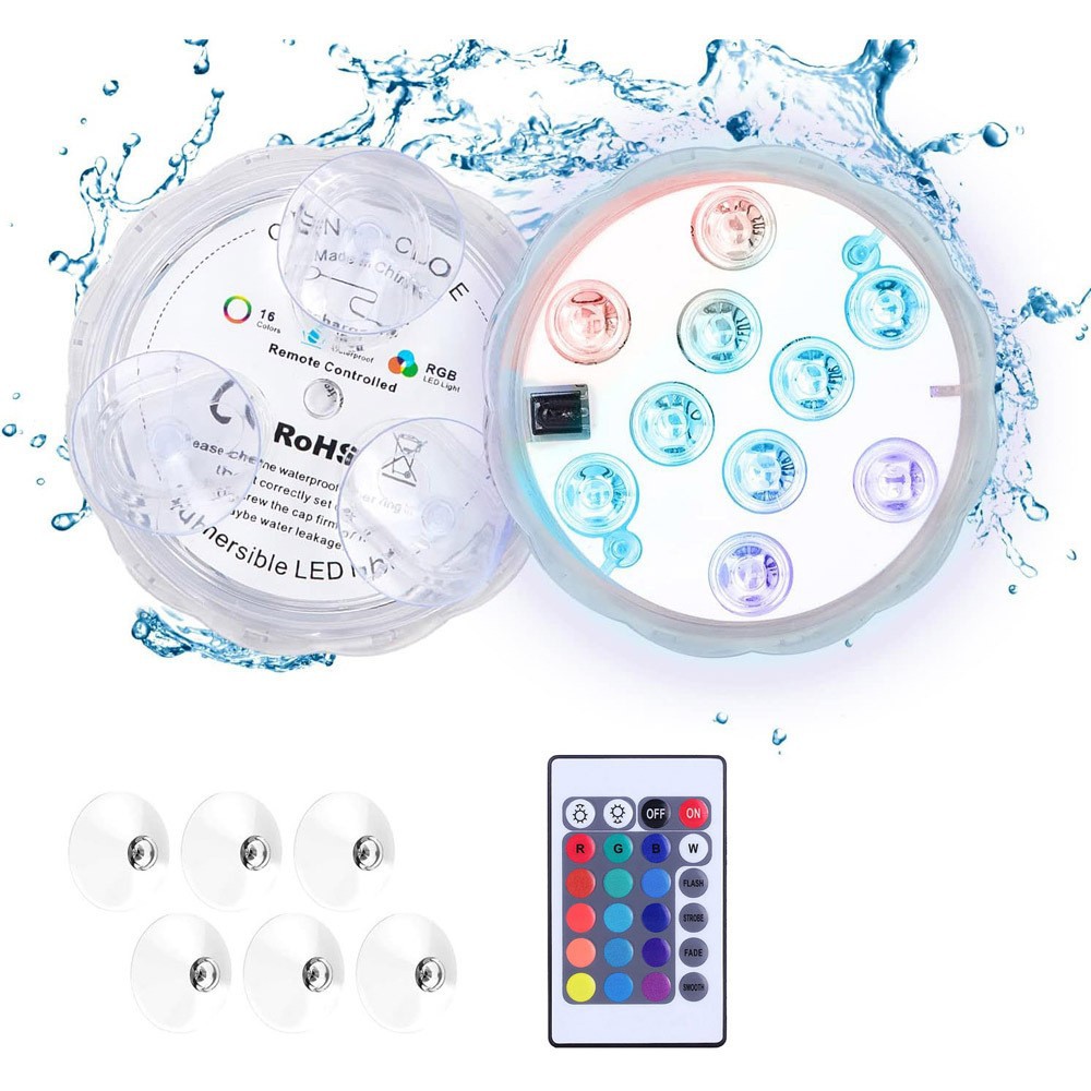 Key-controlled Seven-color 10-bulb Diving Light photo 2