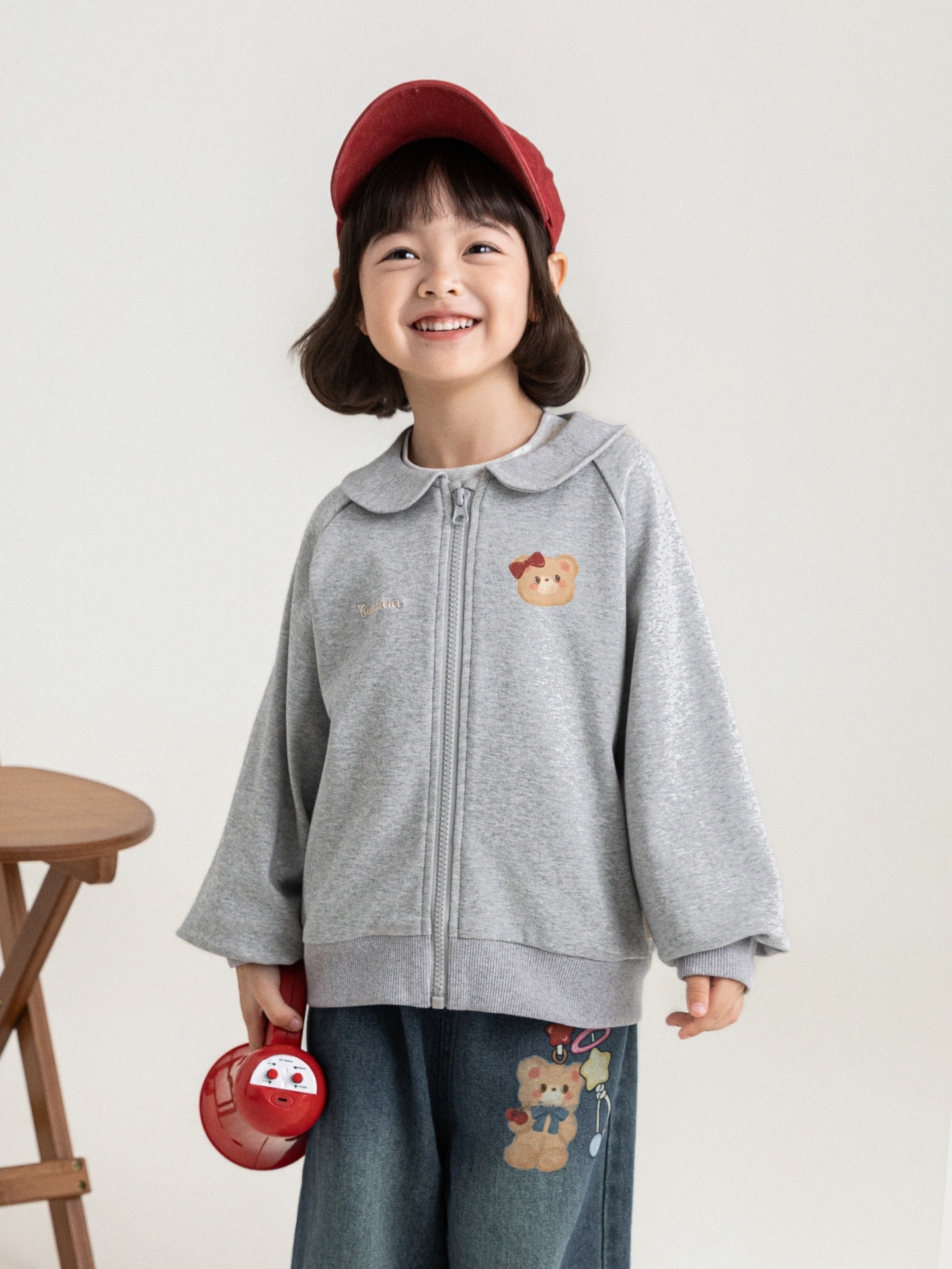 Casual Lapel Loose-fitting Coat For Girls photo 4