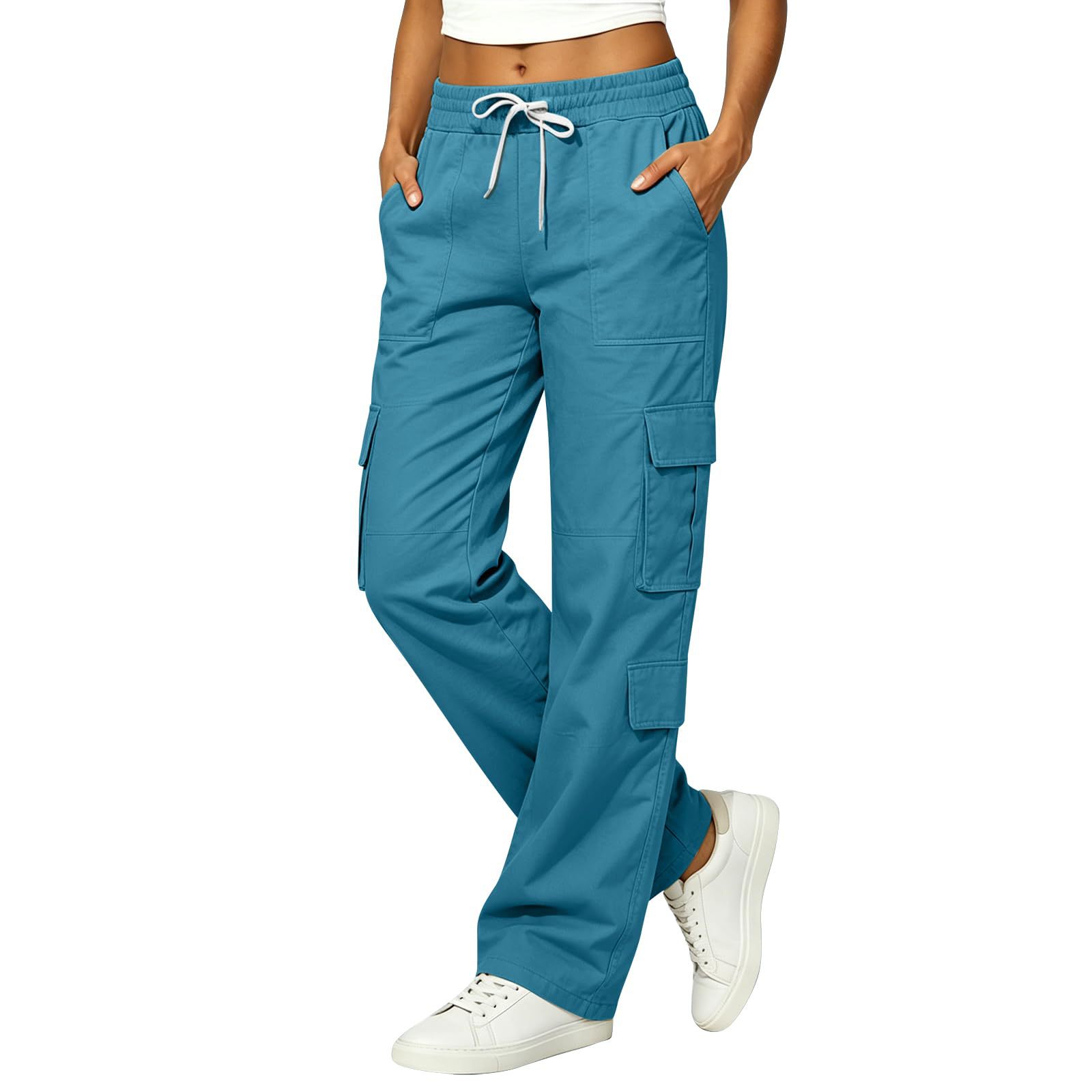 Casual And Versatile Cargo Pants Trendy With Multiple Pockets For Women photo 2