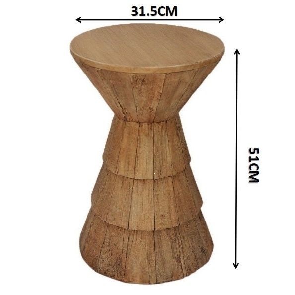 Round Minimalist Side Table Living Room Synthetic Rattan photo 6