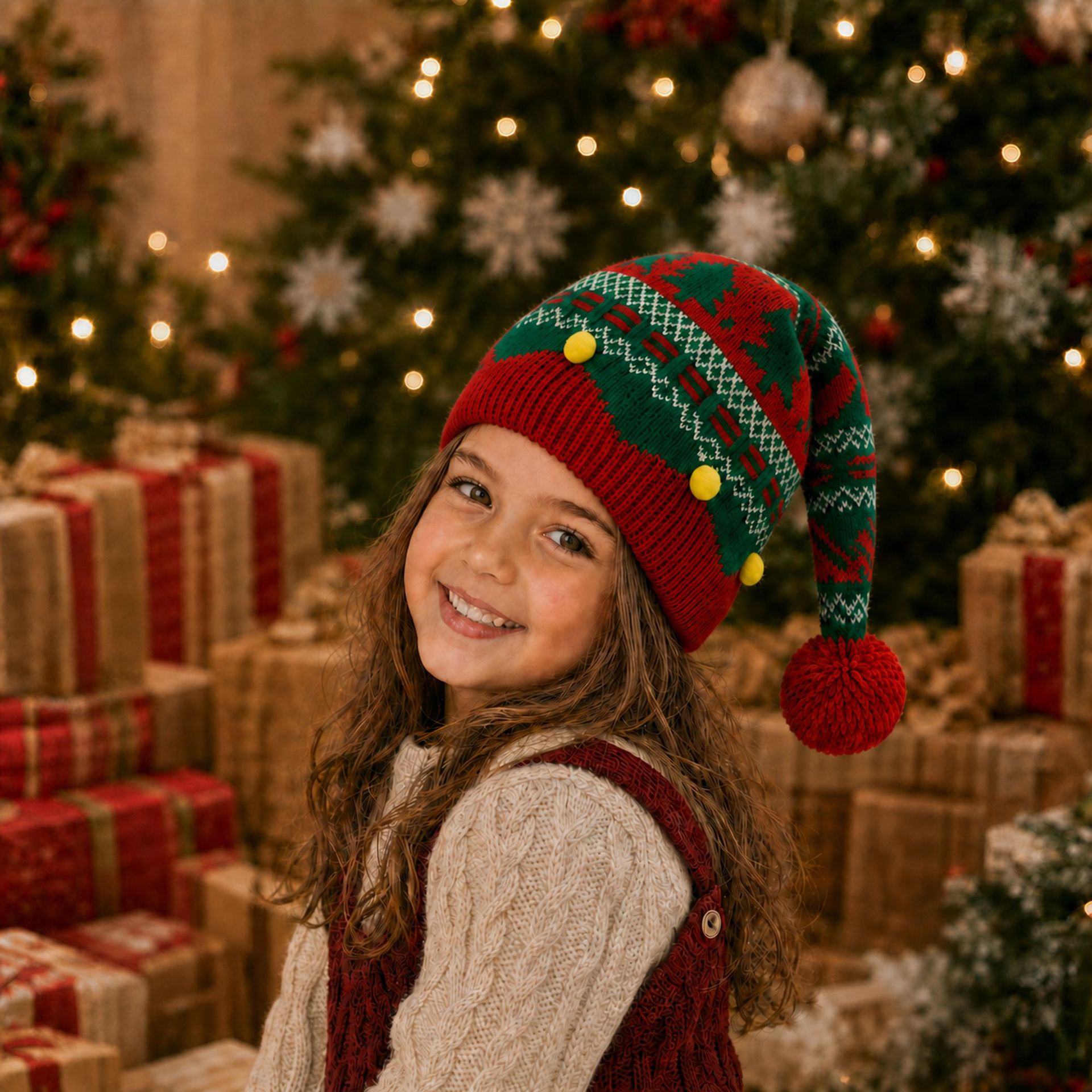 Christmas Warm Knitted Wool Hat photo 3