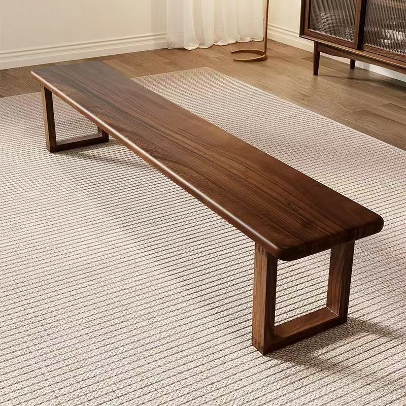Nordic-style Chinese Solid Wood Bench Minimalist Design photo 1