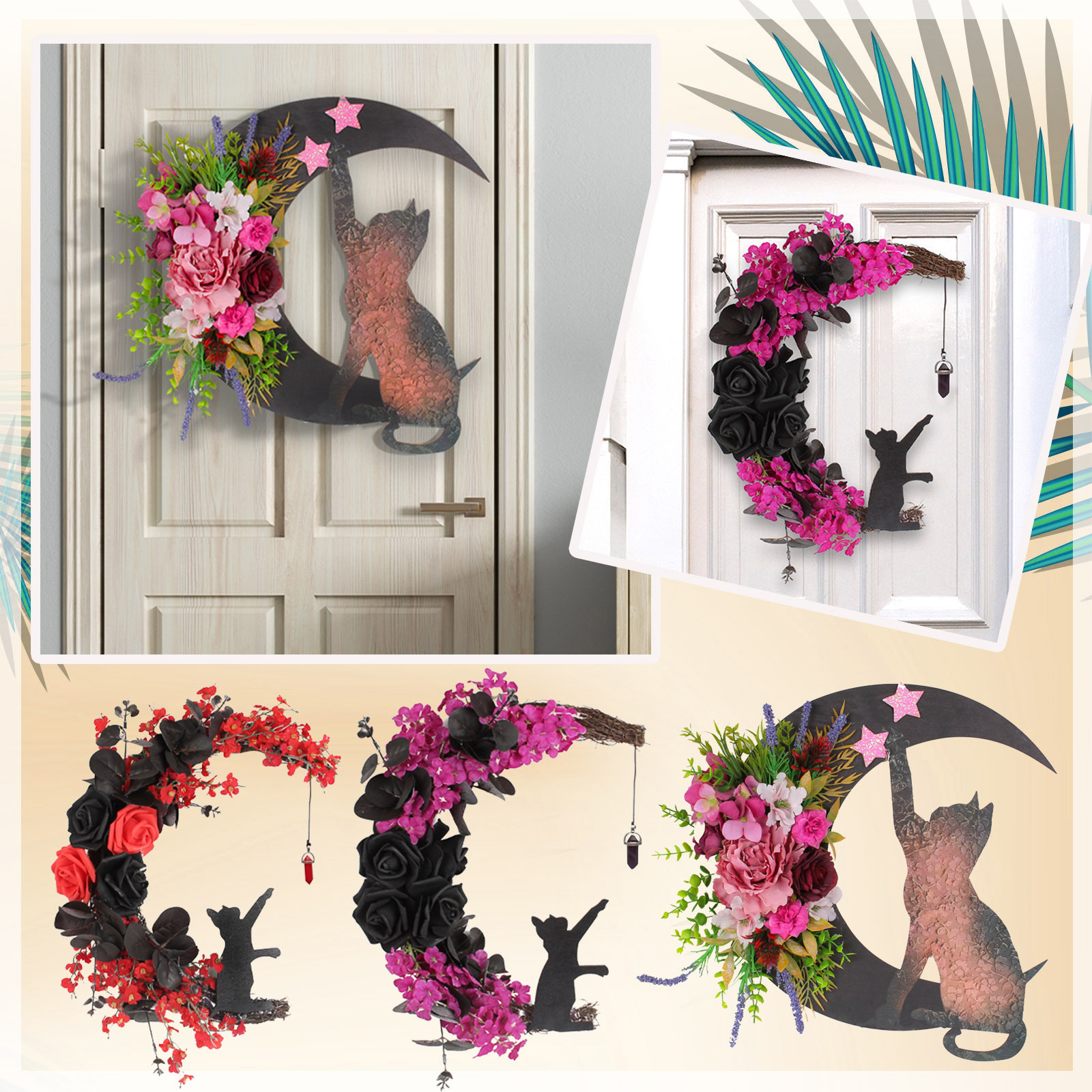 Creative Moon Cat Garland Door Pendant photo 7