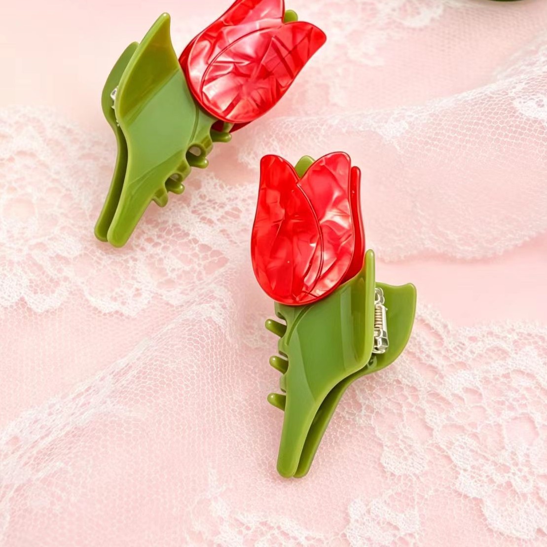 Women's Fashion Versatile Tulip Flower Style Hair Clip photo 1