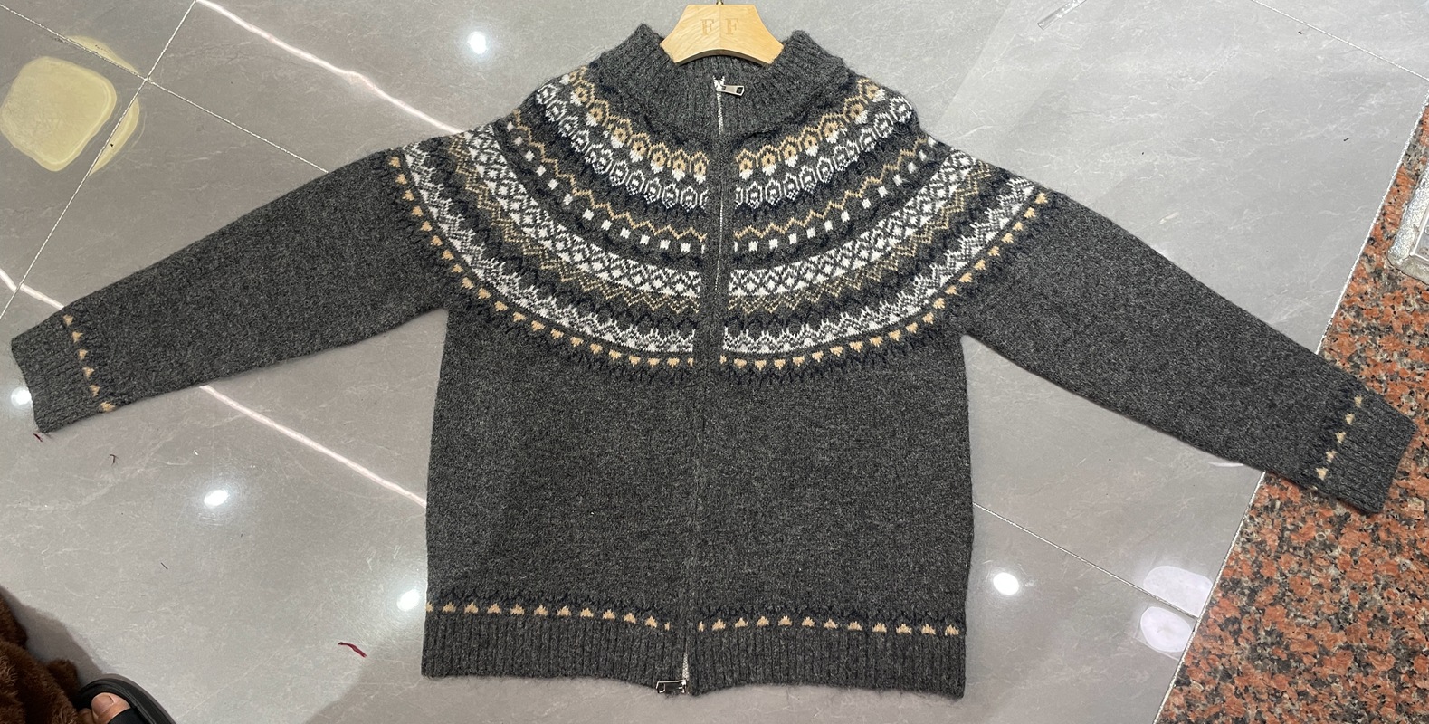 Vintage Women's Jacquard Knit Cardigan photo 8