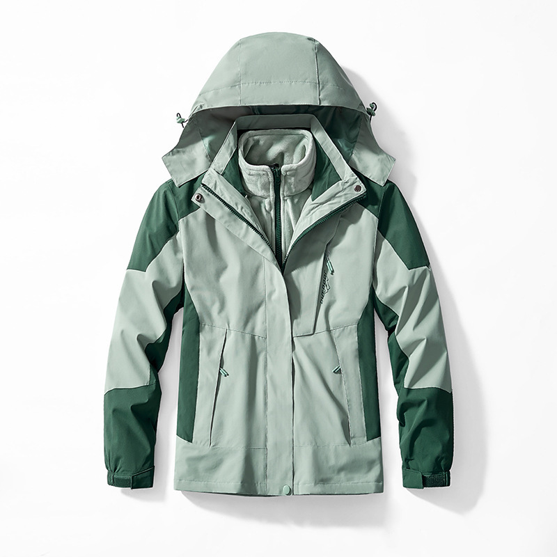 3-in-1 Mink-velvet Liner Two-piece Set Detachable Warm And Windproof Shell Jacket photo 2
