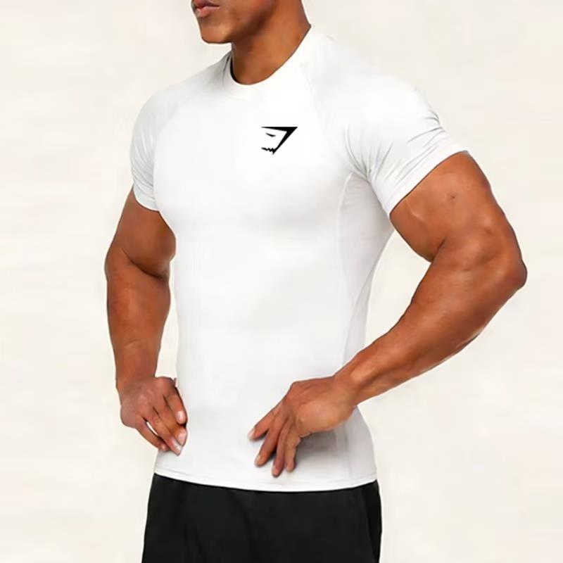 Men's Short-sleeve Quick-drying Breathable Fitness Compression Shirt photo 3