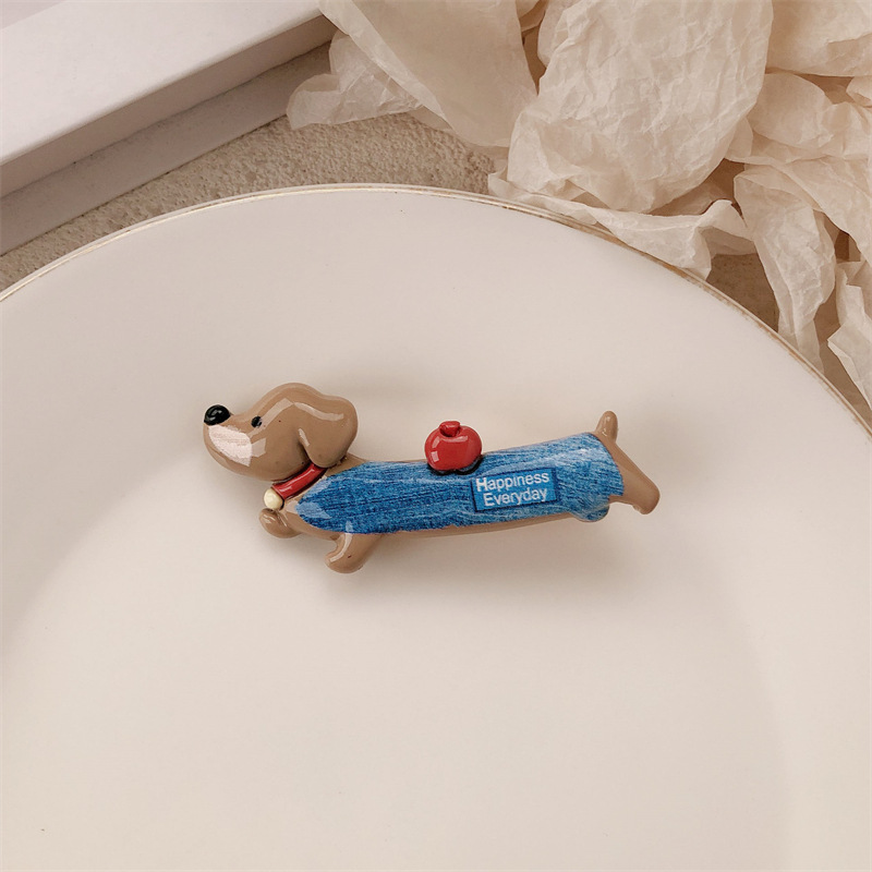 New Funny Animal Hair Clips For Dachshund PuppiesWomen's photo 8