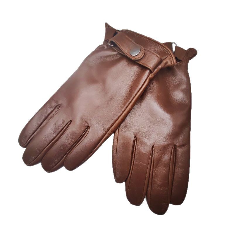 Mens Simple Stylish Waterproof Leather Gloves For Outdoor Cycling photo 3