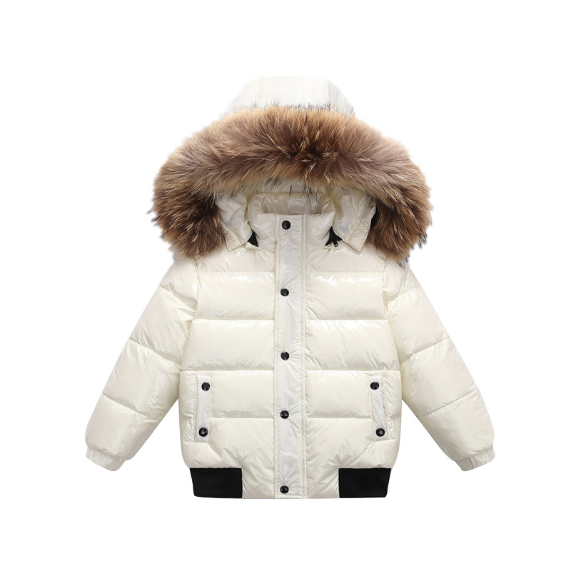 New Childrens Down Jacket With A Large Fur Collar Extra-thick Designwarm Winter Coat For Little Boys photo 6