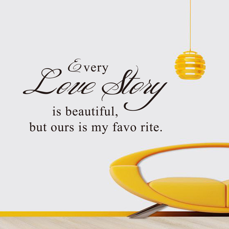 Every Love Storyy Printed Wall Stickers Proverbs English Poetry photo 4