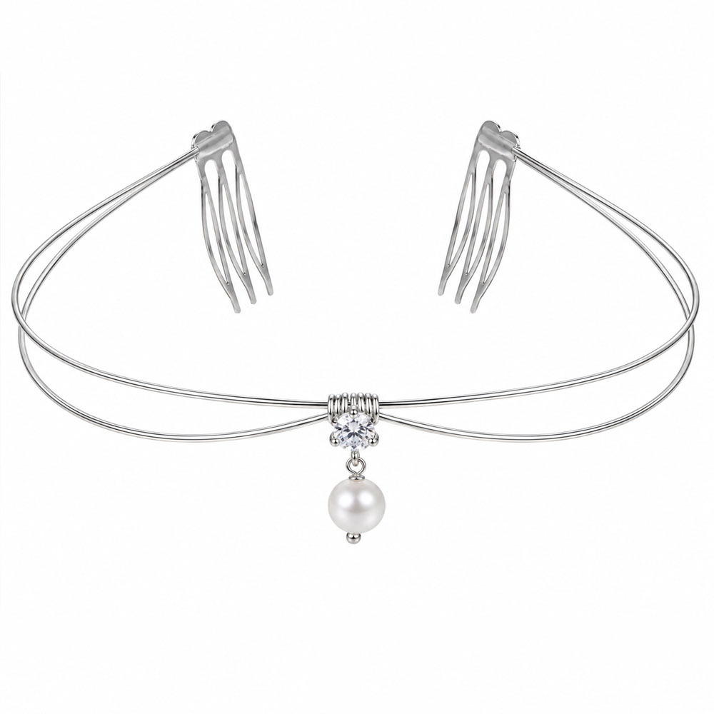 Retro Pearl Rhinestone Headband Hair Accessory For Women photo 2