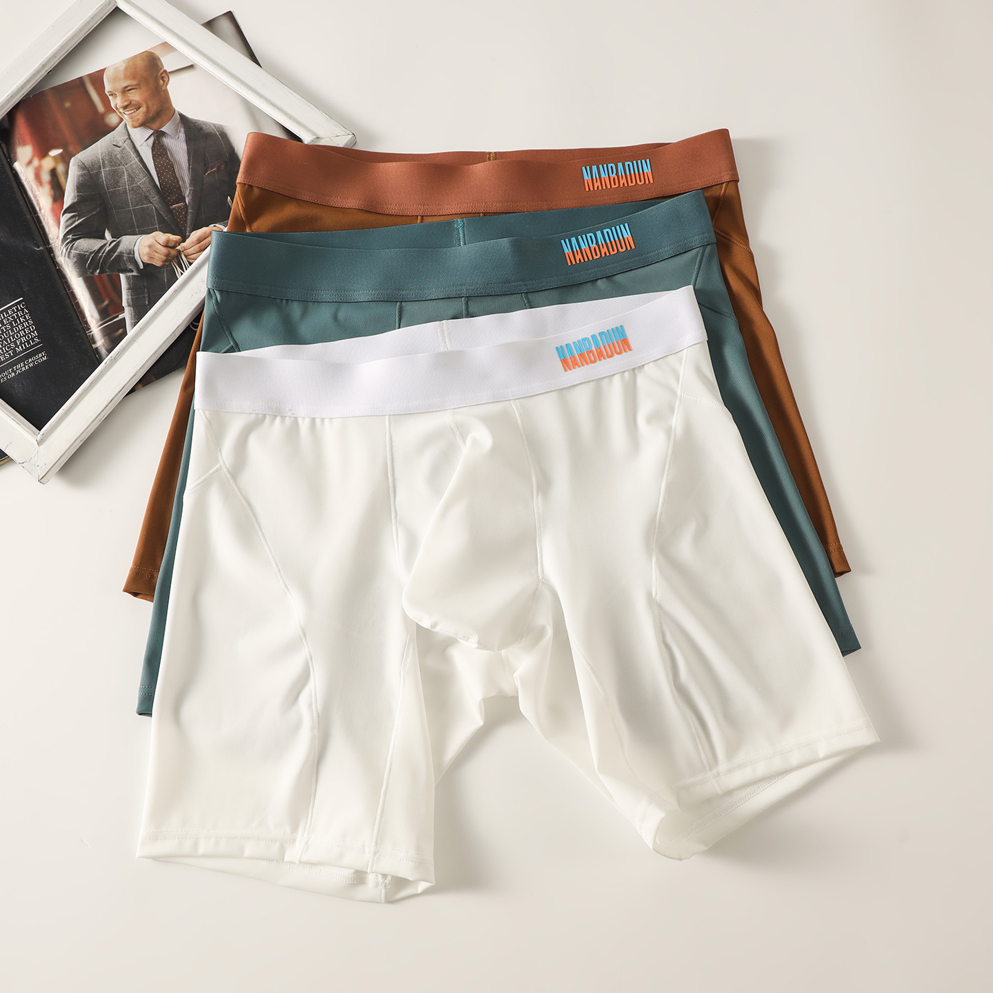 Breathable Mid-rise Sports Boxer Briefs Chafe-resistant photo 6