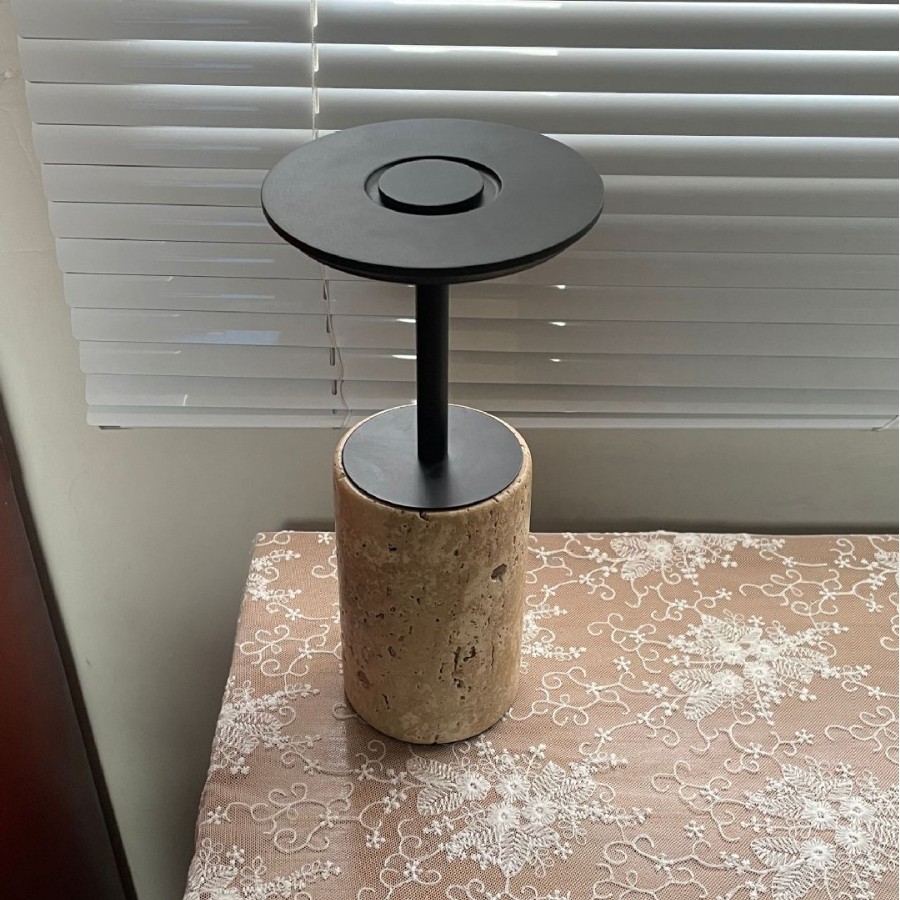 Nordic Minimalist Modern Travertine Table Lamp photo 5
