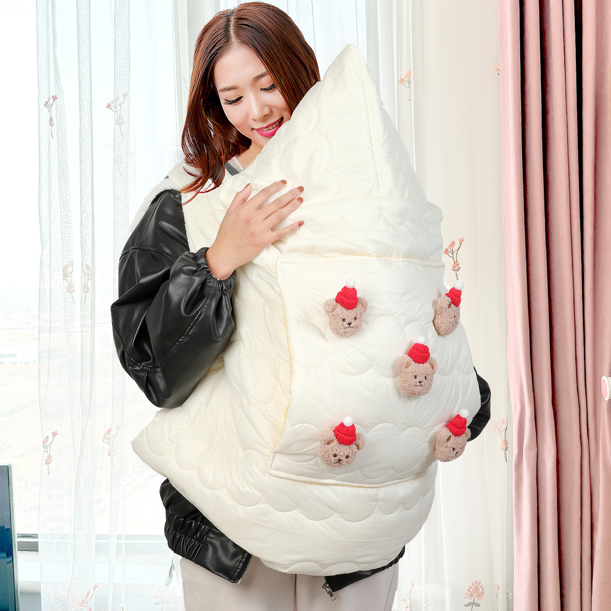Stroller Windproof Blanket With Shoulder Straps photo 4