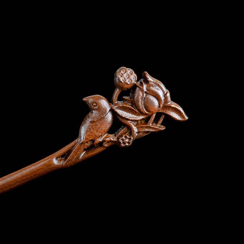 Gold Sandalwood Daily Updo Gadget Hair Claw Hairpin photo 2