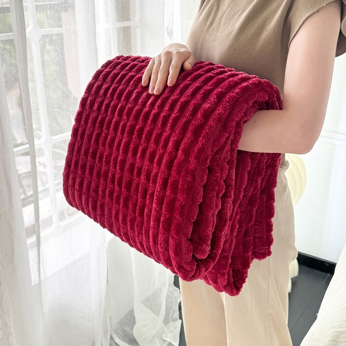 Thickened Flannel Plaid Blanket  Sofa Throw Blanket photo 8