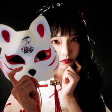 Internet-famous Japanese-style Selfie Half-face Mask Anime photo 7