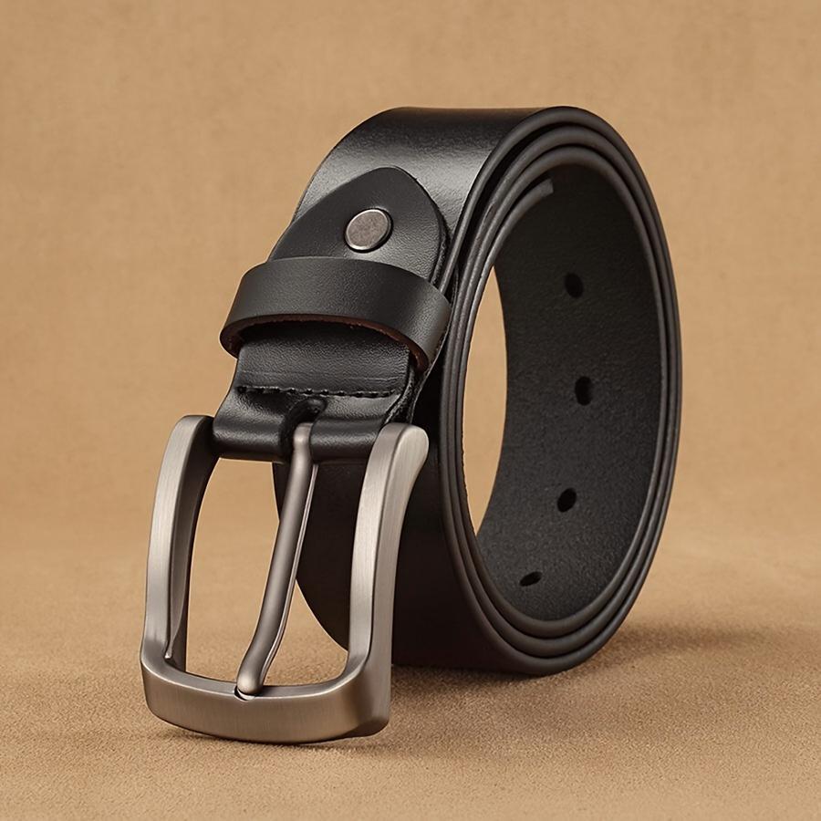 Mens Retro Pin-Clasp Day-Clasp Leather Belt photo 3