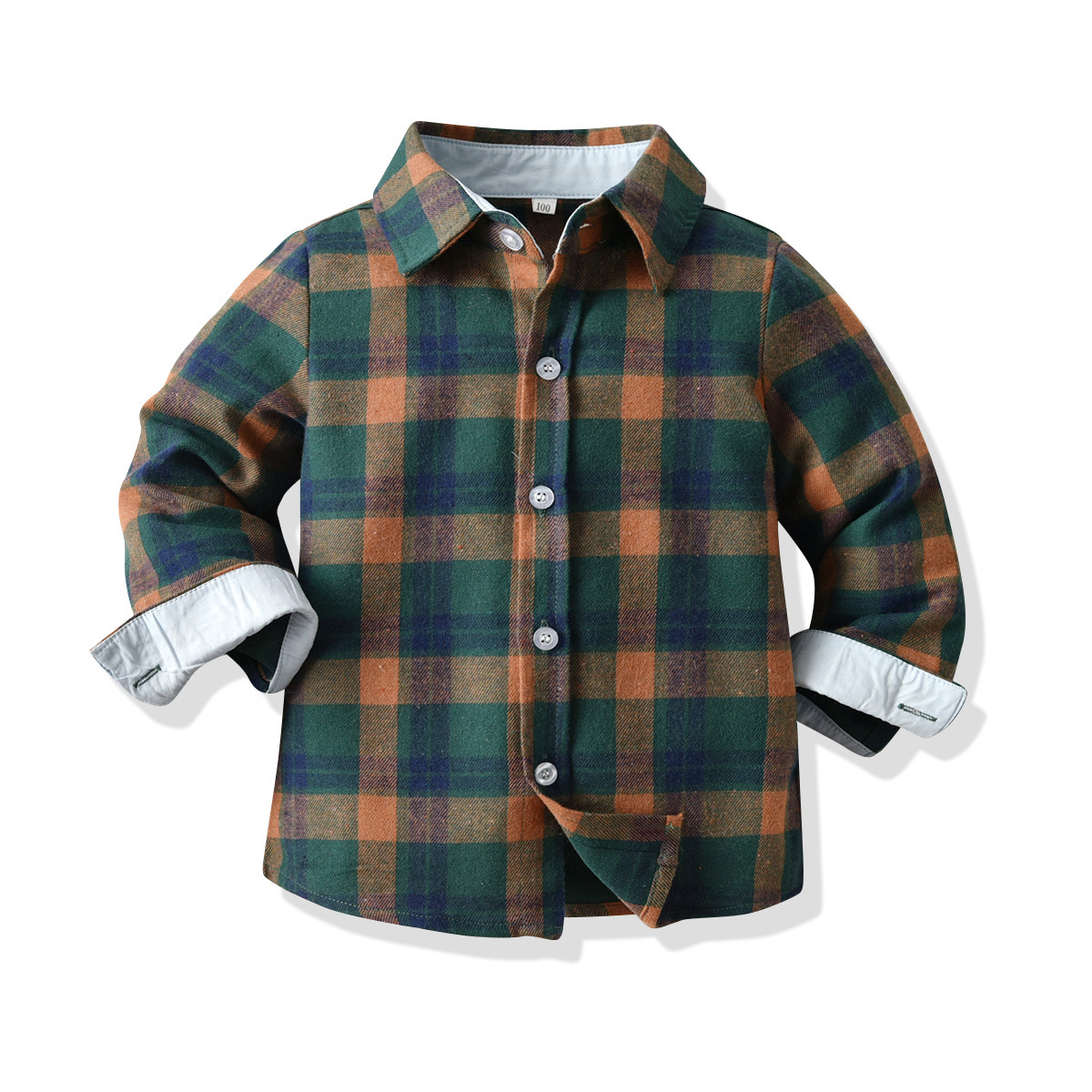 Boys Plaid Long-sleeve Shirt Top photo 6