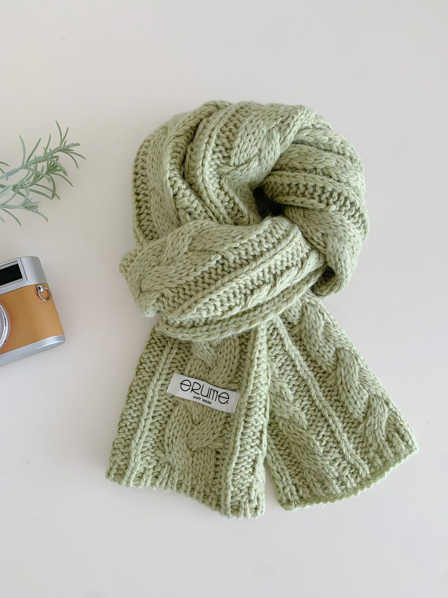 Herringbone Knit Scarf For Women photo 4