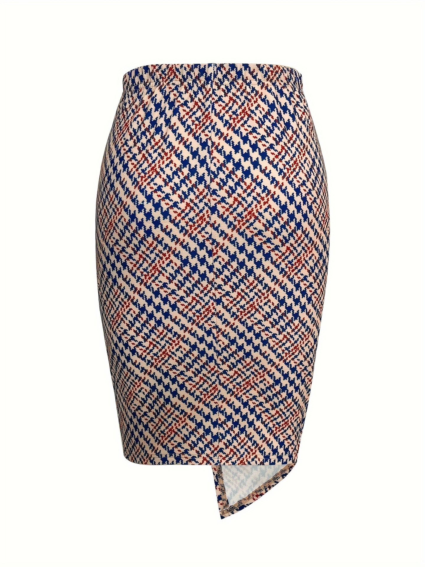 Twist Knot Print Pencil Skirt Printed Twist-Details Sheath In Linen Blend photo 2