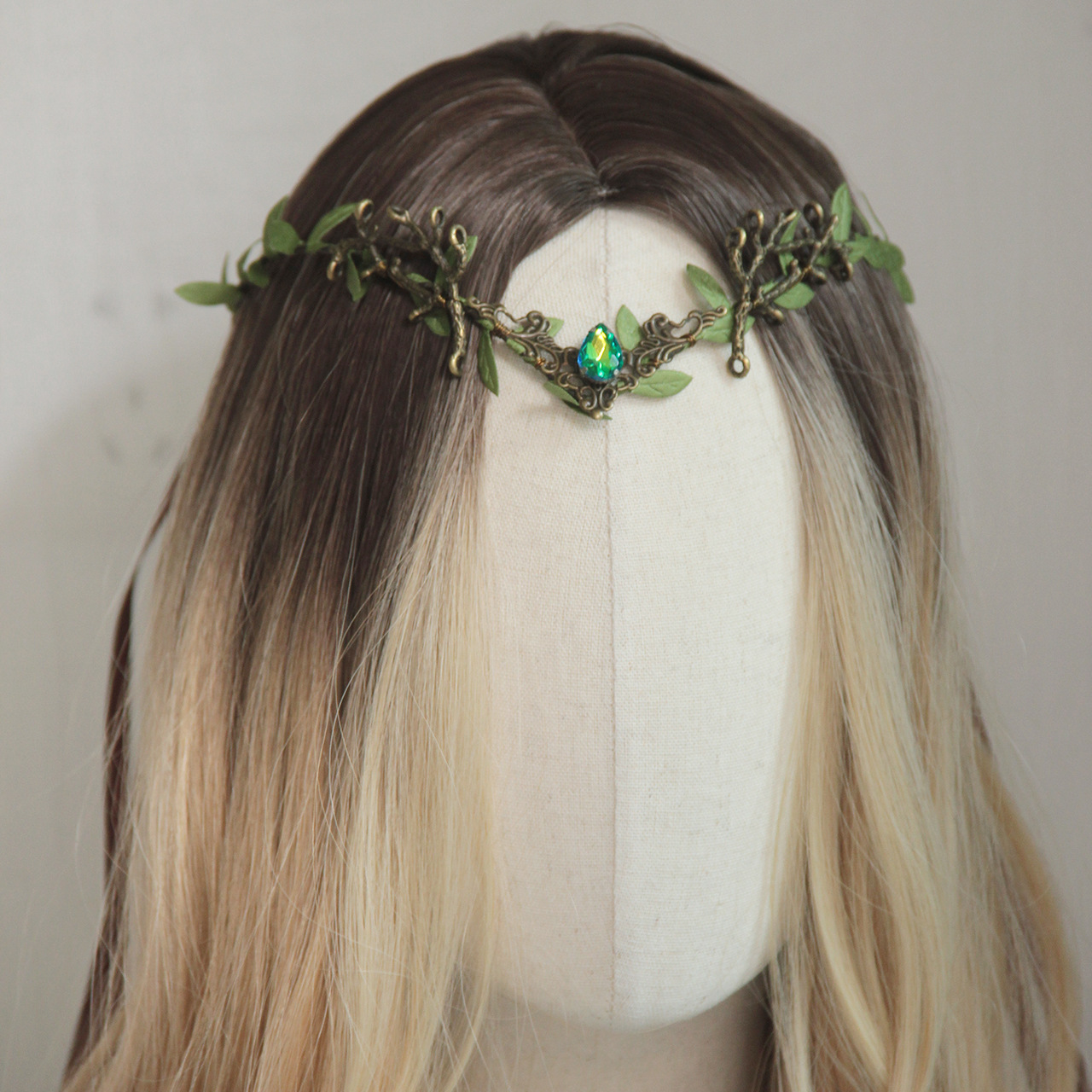 Leaf Water Drop Headband Female Elf Fairy Headdress photo 3