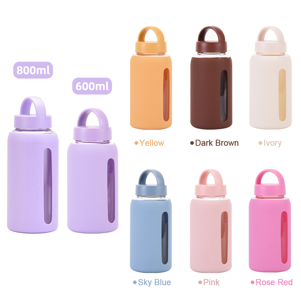 New Glass Silicone Sleeve Water Cup photo 4