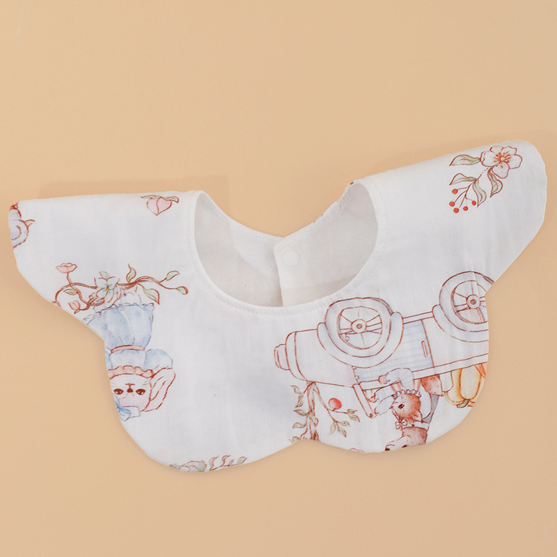 Petal Bamboo Cotton Waterproof Kids Bib Waterproof Baby Burp Cloth photo 5