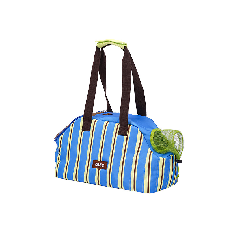 Cat Carrier Portable Travel Bag Cat Backpack With Contrasting Stripes photo 5