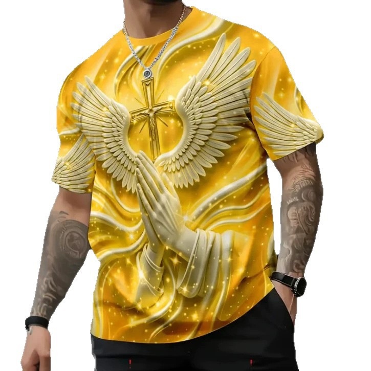 Men's And Women's Patterned Printed Short-sleeve Tops photo 5