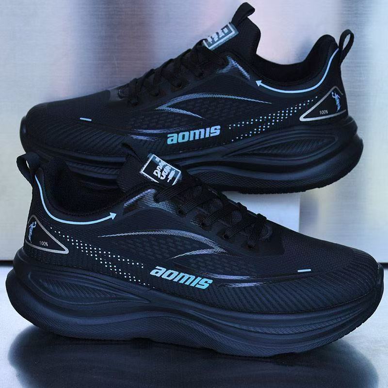 Waterproof Leather Upper Soft Sole Non-slip Lightweight Shock-absorbing Athletic Shoes photo 3