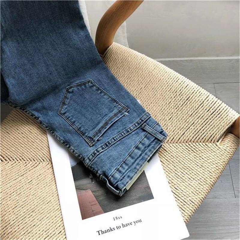 Slimming, Stretchy, Tight-fitting Black And Gray Jeans For Women photo 5