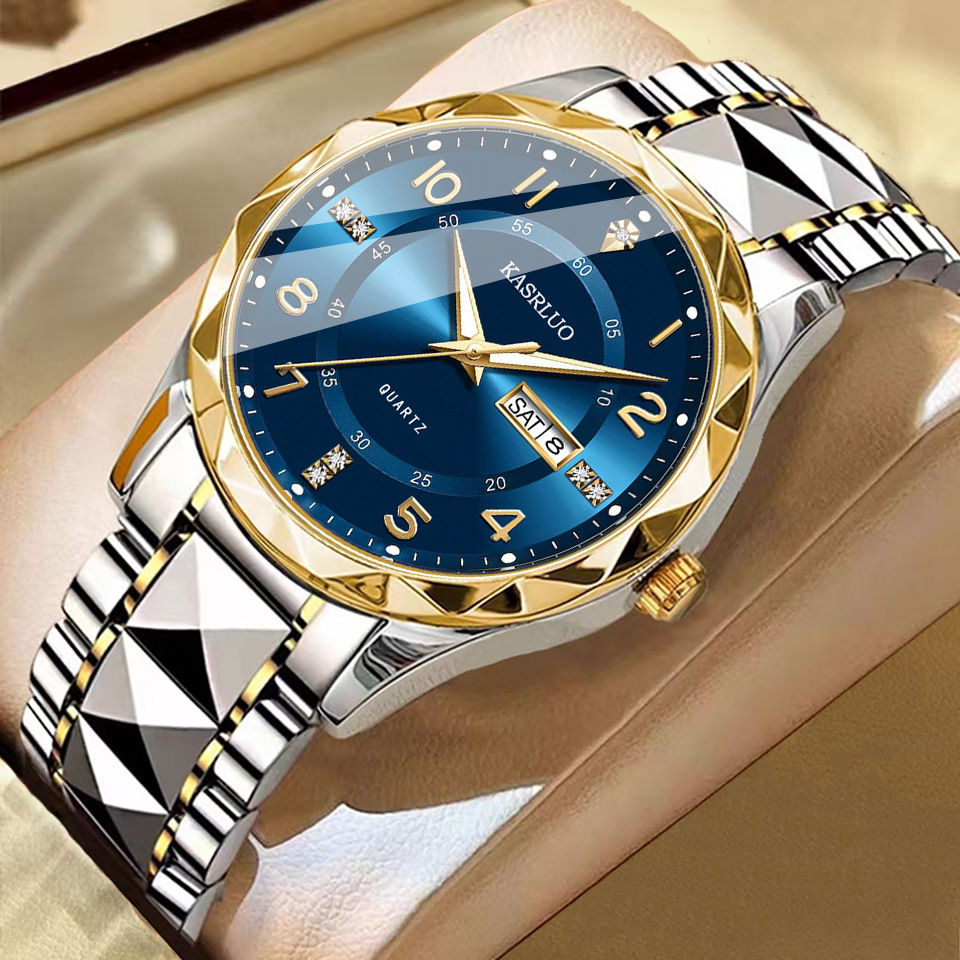 Men's Dual Calendar Fashion Waterproof Luminous Quartz Watch photo 1