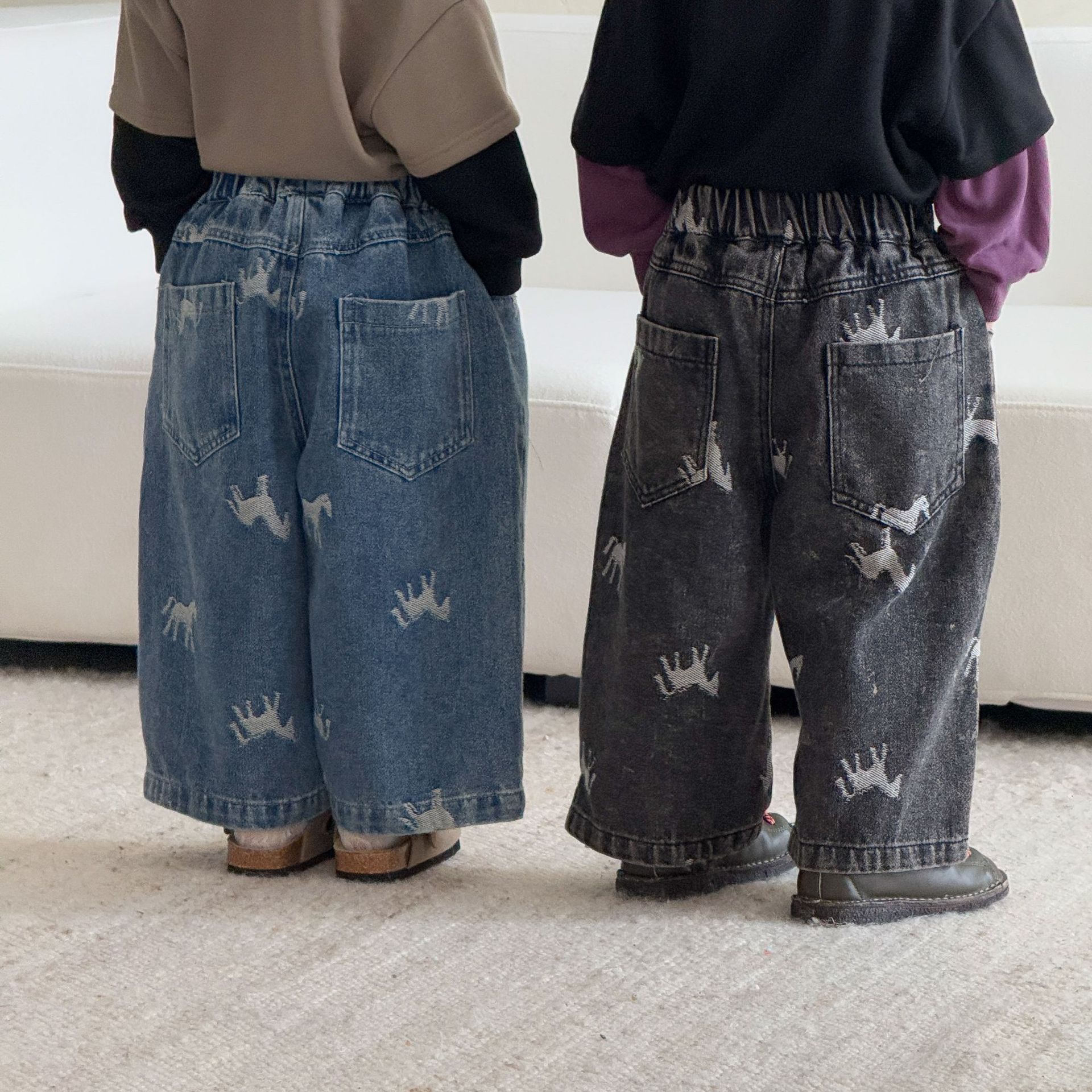 Kids' Denim Pants Loose-fit Boys' Wide-leg Pants photo 7
