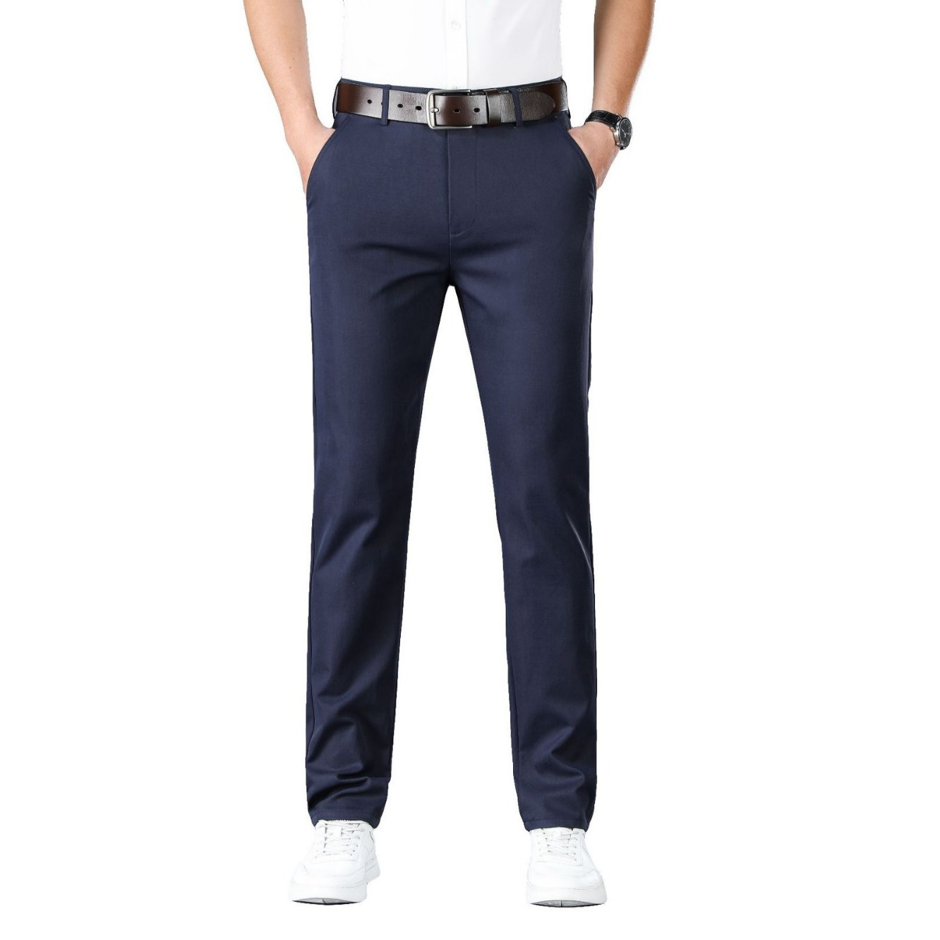 Straight-leg Minimalist Trendy Casual Pants photo 4