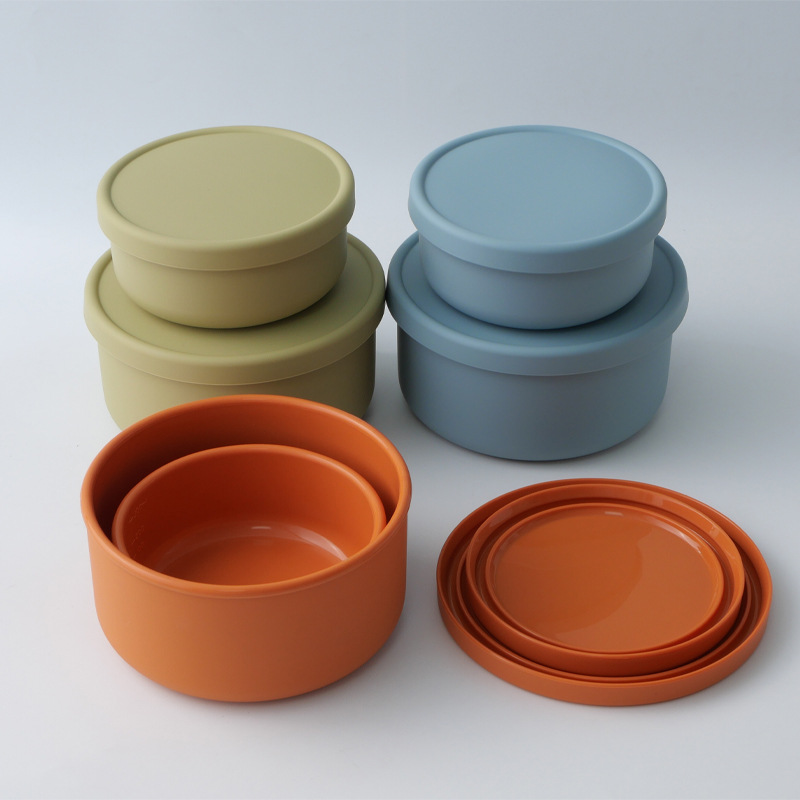 Round Silicone Lunch Box Is Microwave-safe photo 2