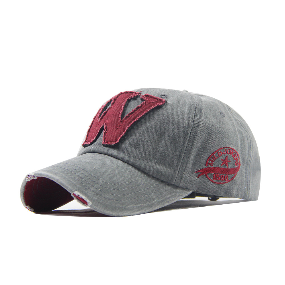 W-letter Hat Distressed Baseball Cap photo 5