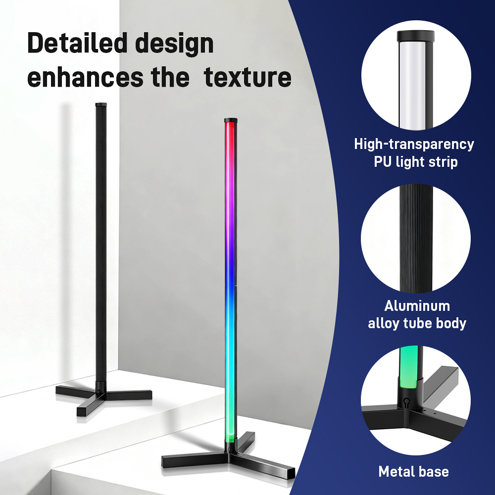 RGB Living Room Floor Bedroom Bedside Lamp With A High-end Ambiance photo 6