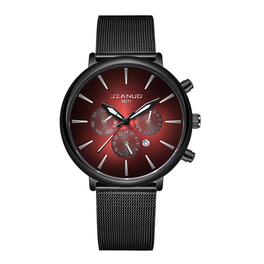 Mens Mesh-band Watch Fashionable Quartz Timepiece With Calendar Suitable For Business And Casual Occasions photo 2