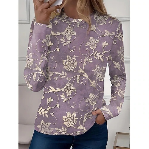 Women's Long-Sleeve Crew-Neck T-Shirt With Character Print photo 2