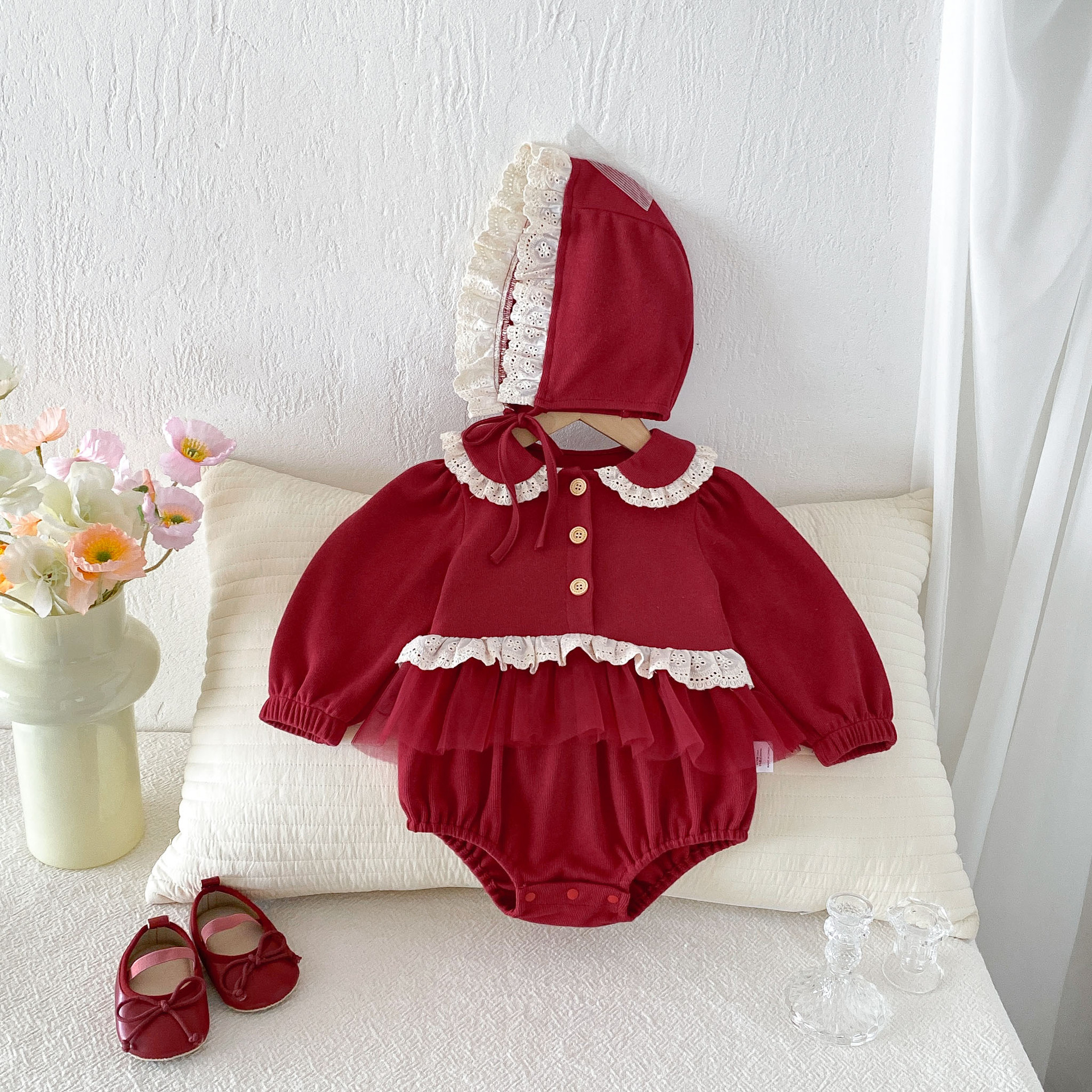 Spring And Autumn Long-Sleeved Baby Onesie photo 3
